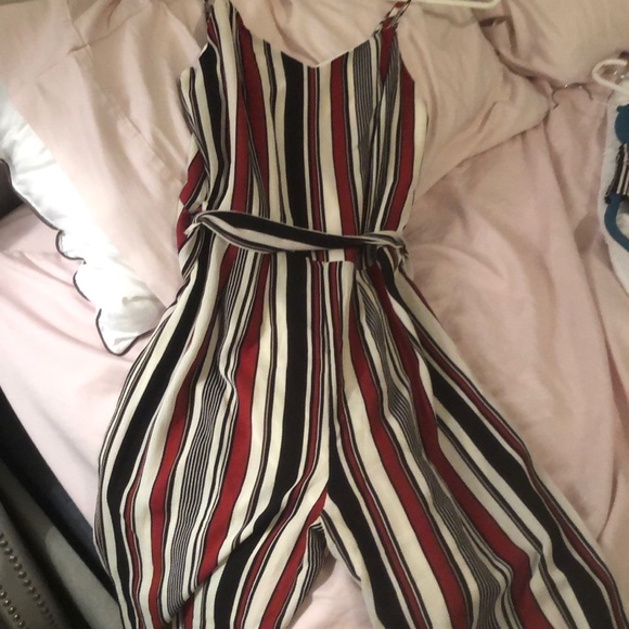 Monteau Pants - NWOT Monteau striped jumpsuit size S